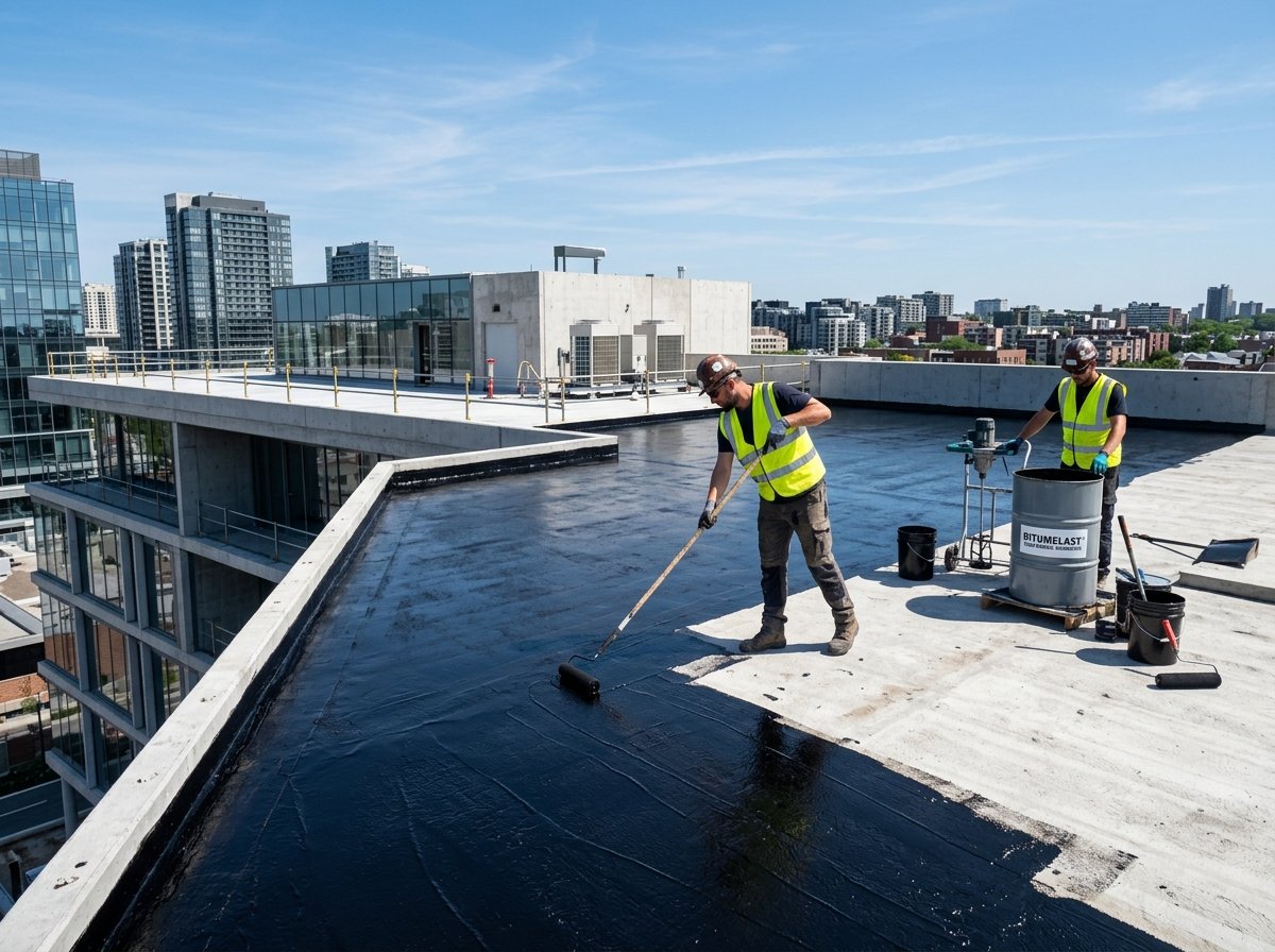 Commercial Rooftop Waterproofing Membrane Coating Safe Pest Control